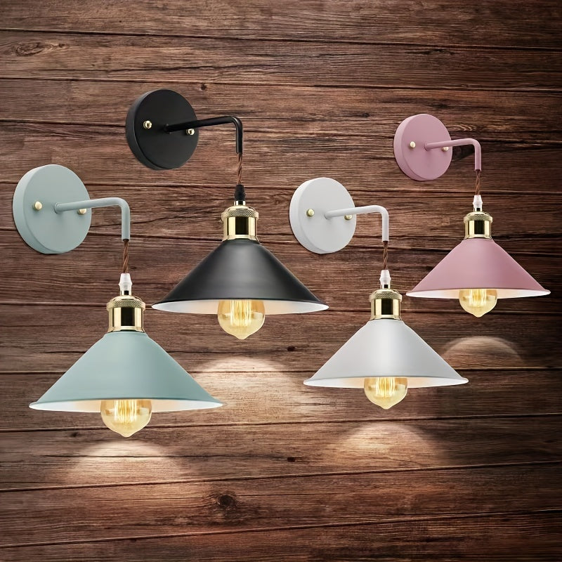 Moderne vegglampe i metall | Industriell vegglampearmatur i oljet finish
