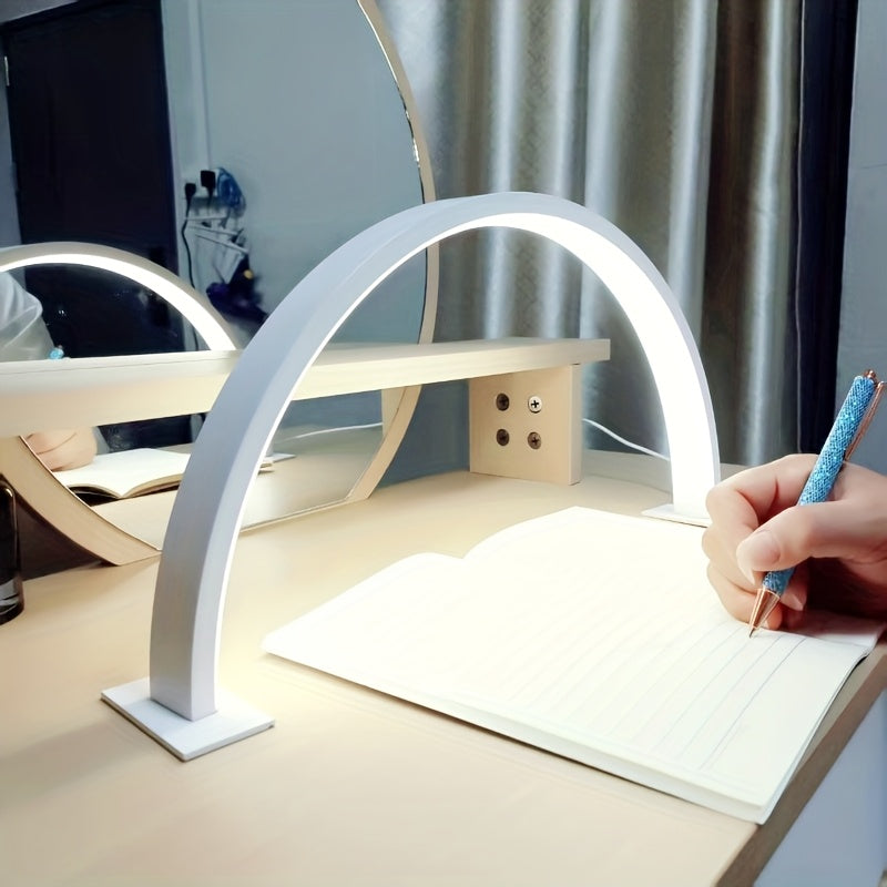 Halvmåne LED-skrivebordslampe | Justerbar USB-lampe i metall