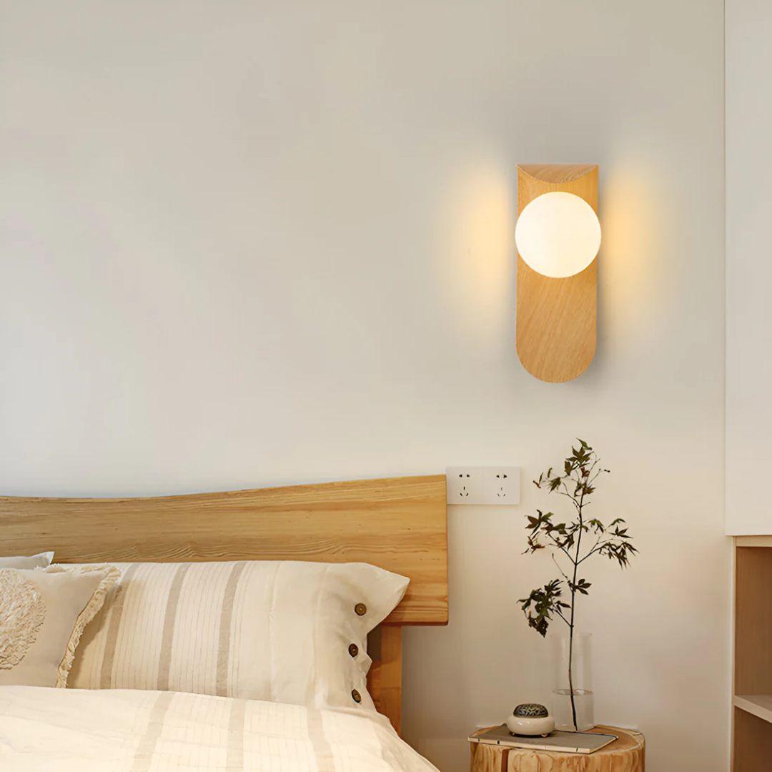 Icar skandinavisk LED-vegglampe | Minimalistisk design i tre