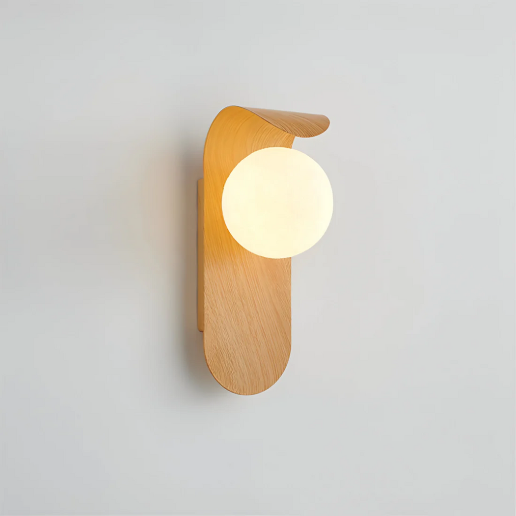 Icar skandinavisk LED-vegglampe | Minimalistisk design i tre