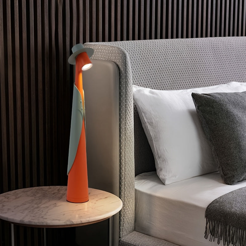 Moderne oppladbar LED-hattlampe | Kreativ berøringsstyrt skrivebordslampe