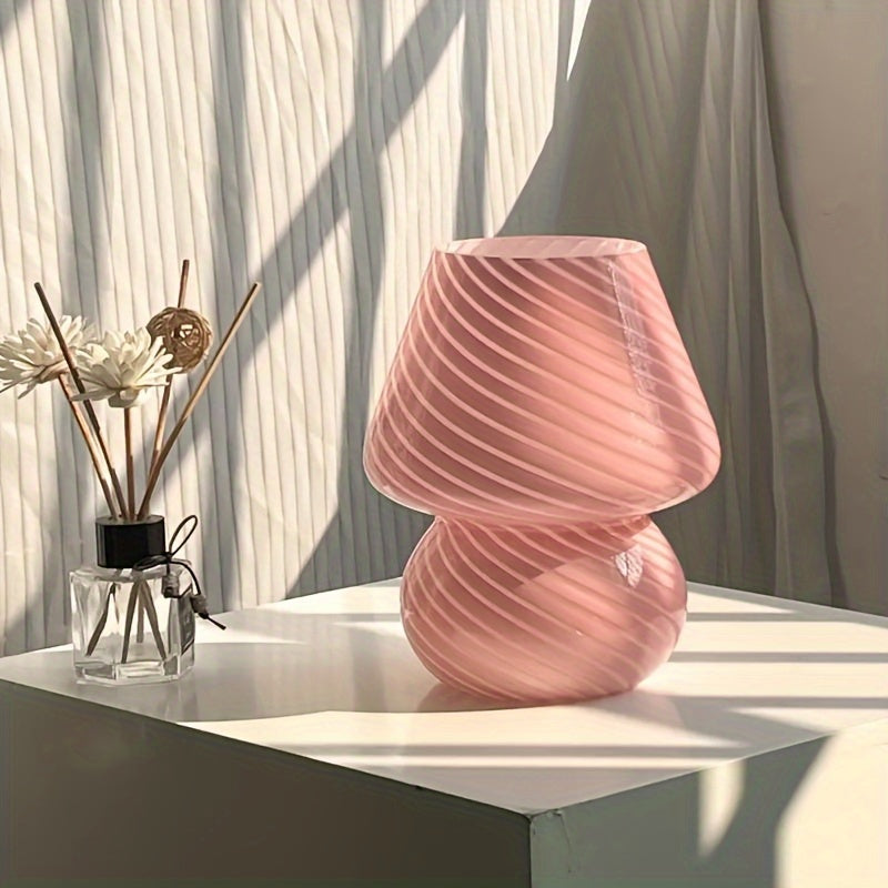 Glassoppbordlampe i Murano-stil | USB-dimbar bordlampe