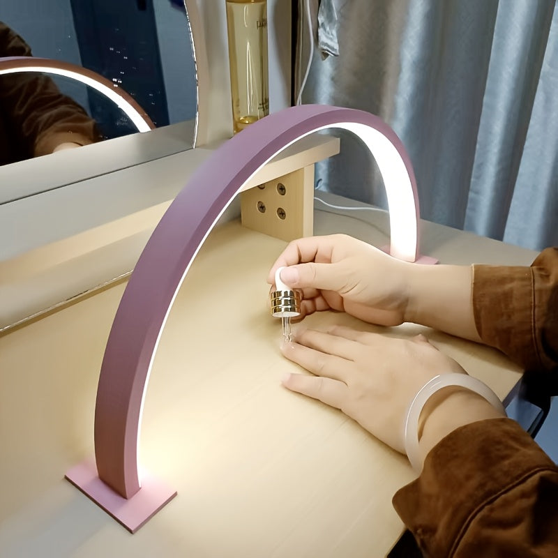 Halvmåne LED-skrivebordslampe | Justerbar USB-lampe i metall