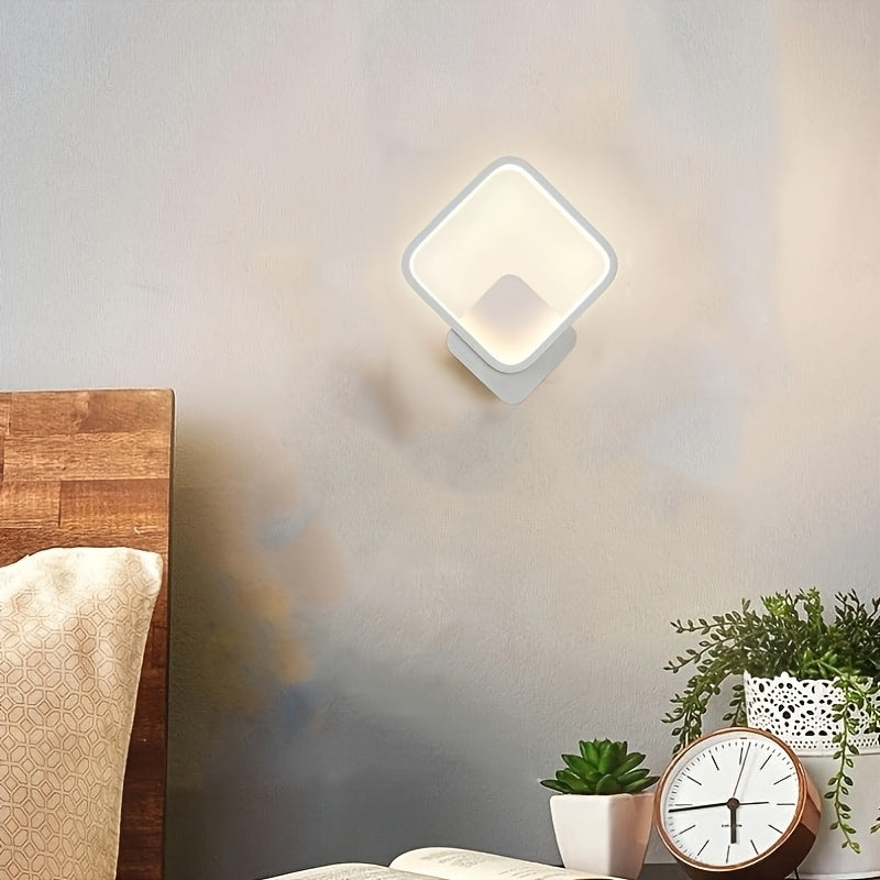 Moderne kvadratisk LED-vegglampe | Minimalistisk geometrisk armatur