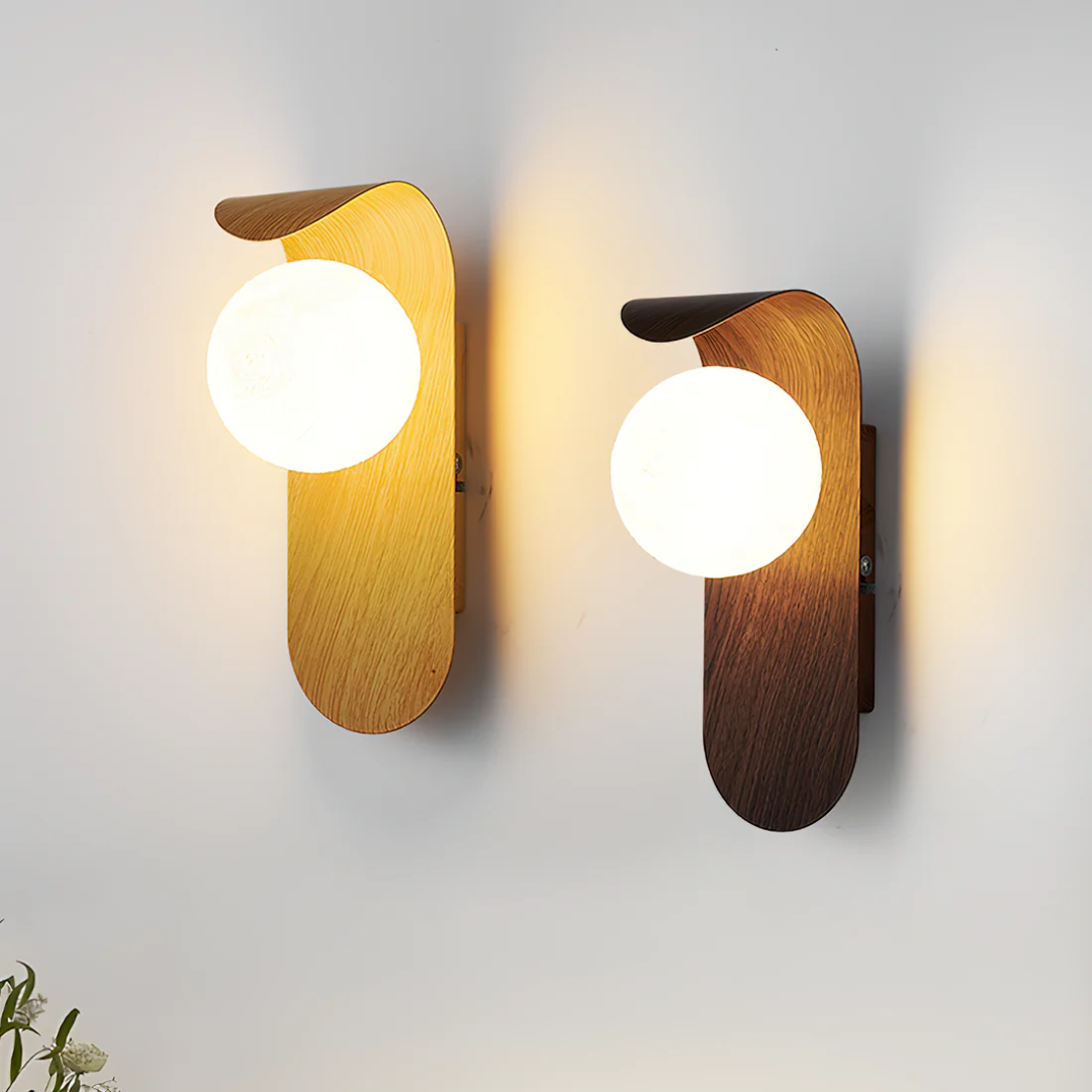Icar skandinavisk LED-vegglampe | Minimalistisk design i tre