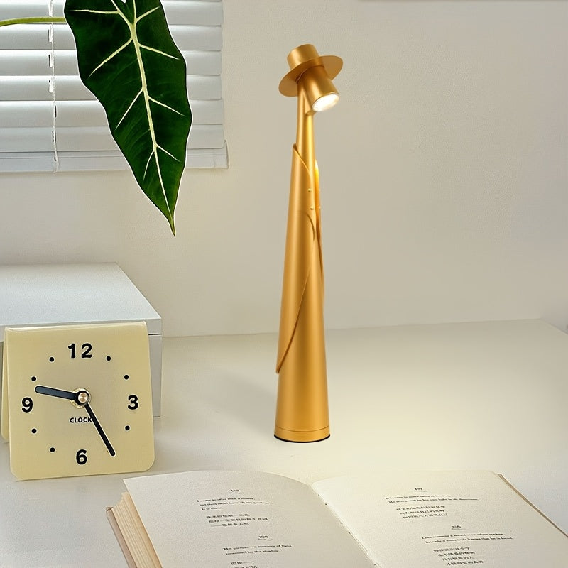 Moderne oppladbar LED-hattlampe | Kreativ berøringsstyrt skrivebordslampe