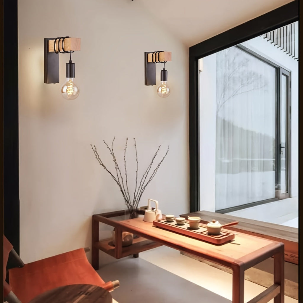 Moderne industriell vegglampe | E27-sokkel og metallfinish