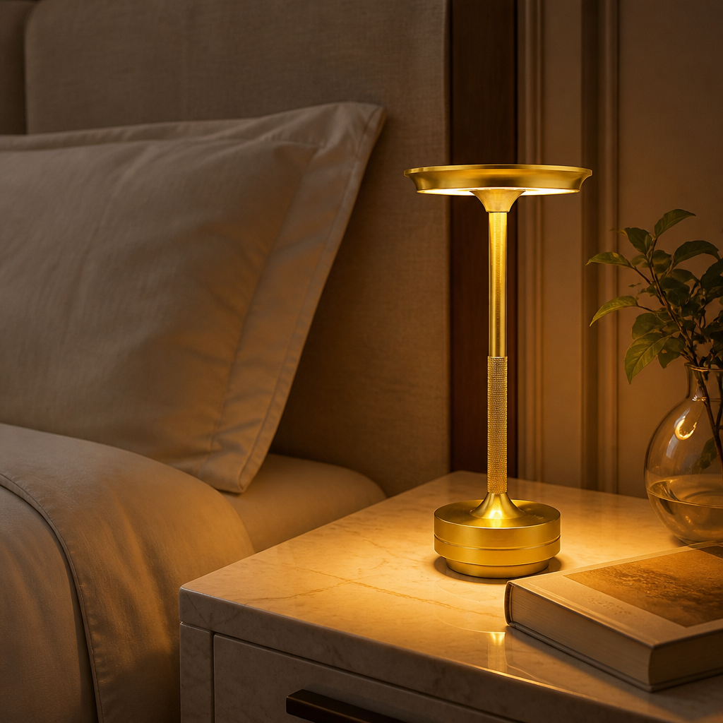 Bordlampe med lysvarmer