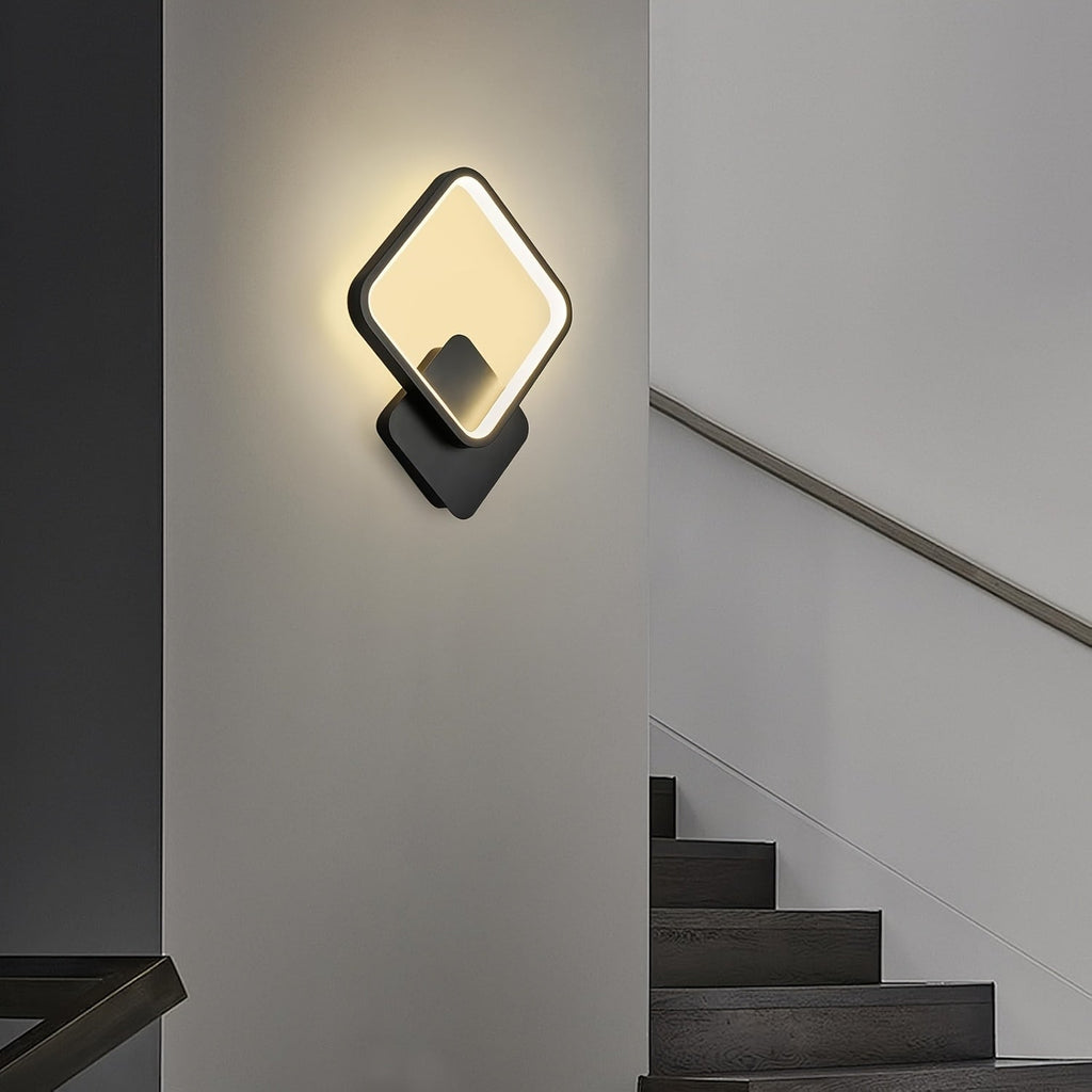 Moderne kvadratisk LED-vegglampe | Minimalistisk geometrisk armatur