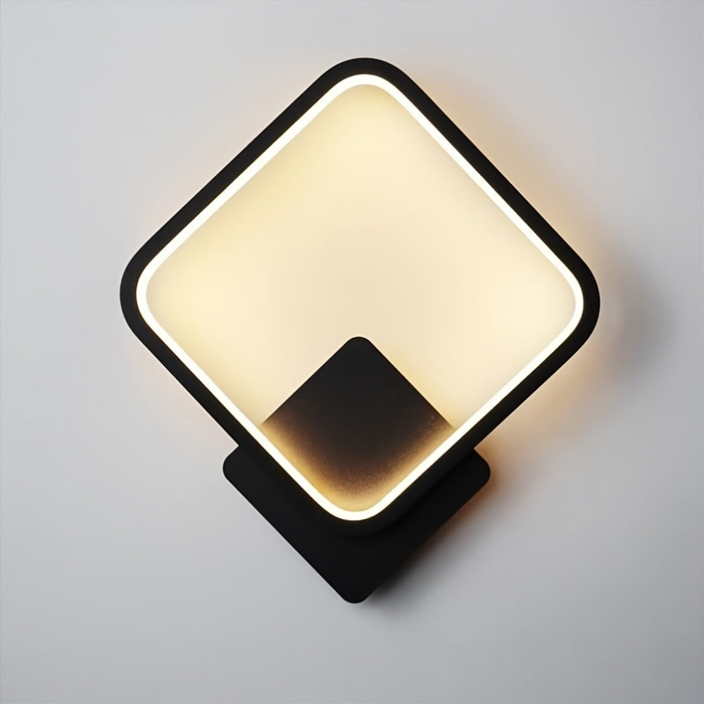 Moderne kvadratisk LED-vegglampe | Minimalistisk geometrisk armatur