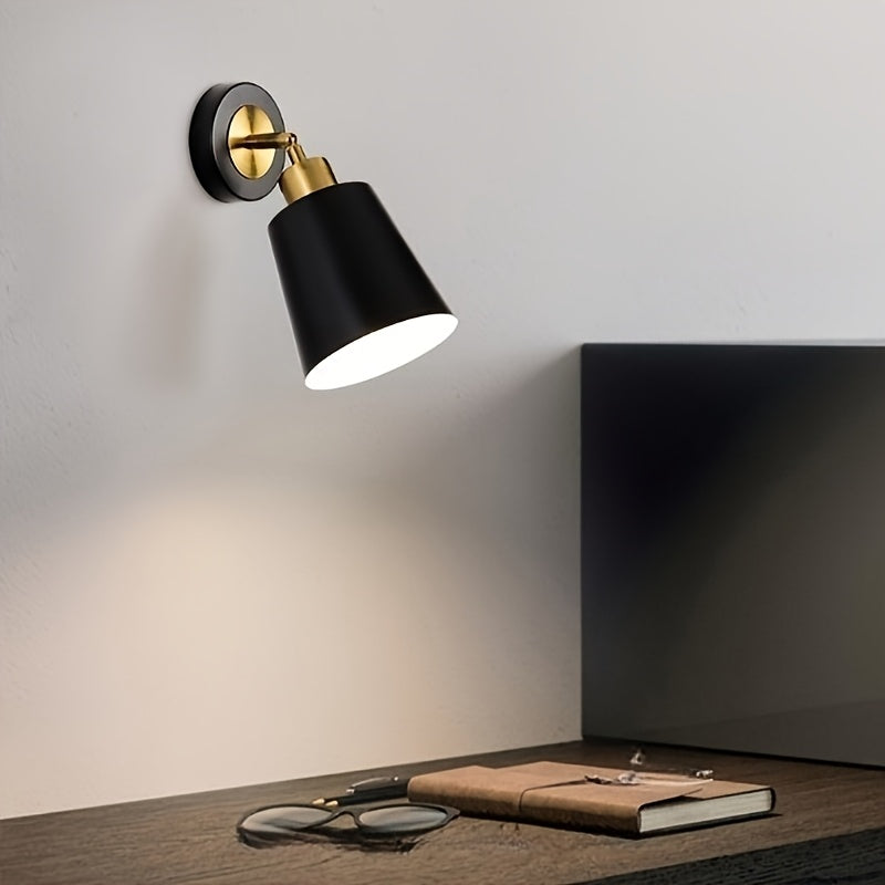 Moderne metallvegglampe | Justerbar lampe for soverom og stue