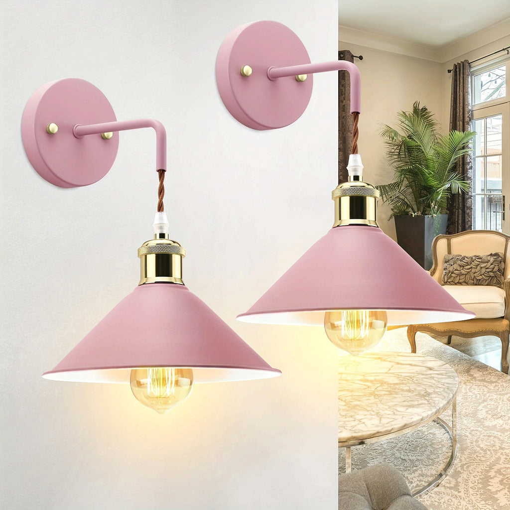 Moderne vegglampe i metall | Industriell vegglampearmatur i oljet finish