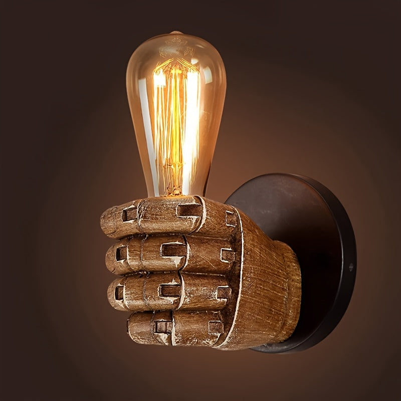 Industriell håndformet vegglampe | E26 veggarmatur i resin