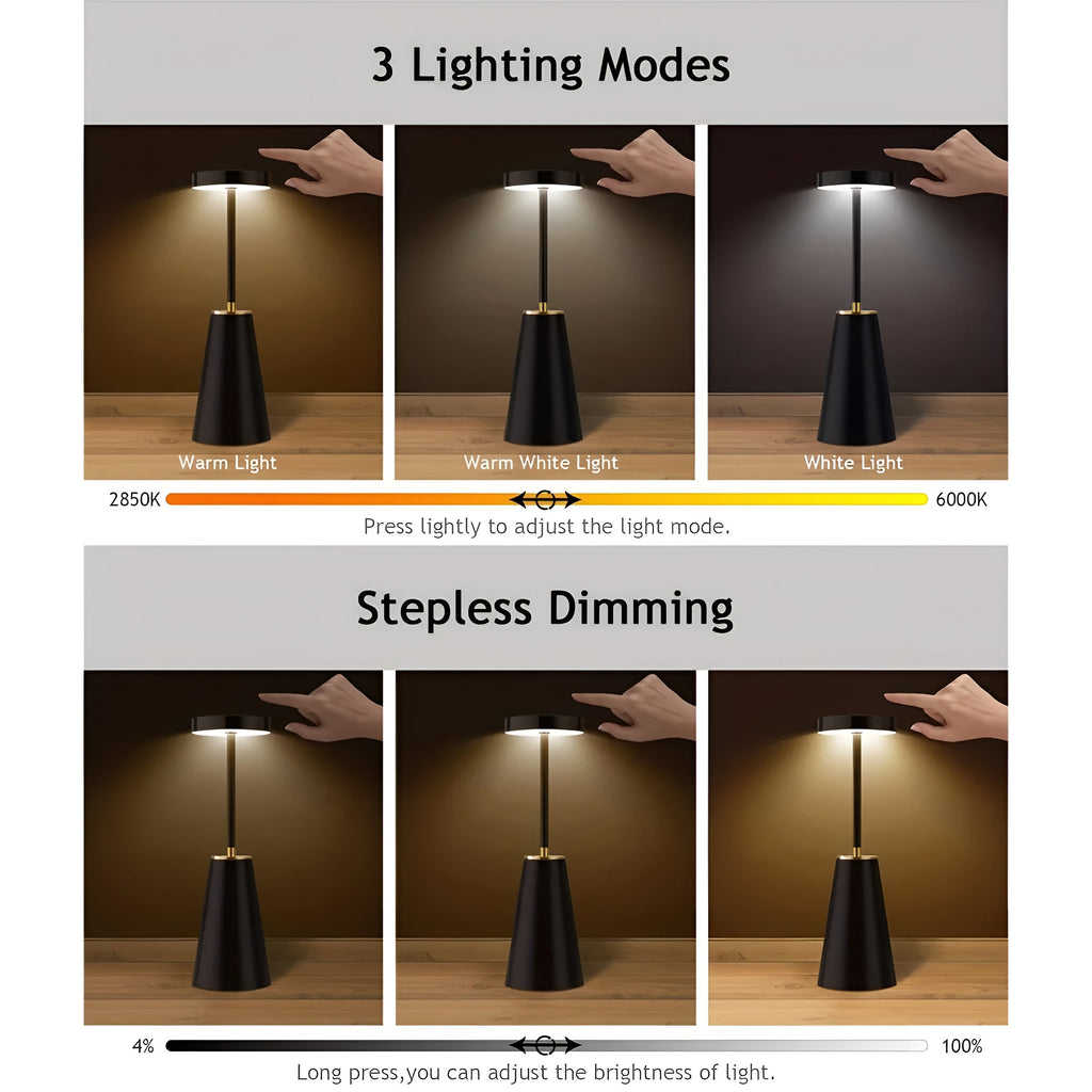 Sleek Lamp | Trådløs oppladbar bordlampe
