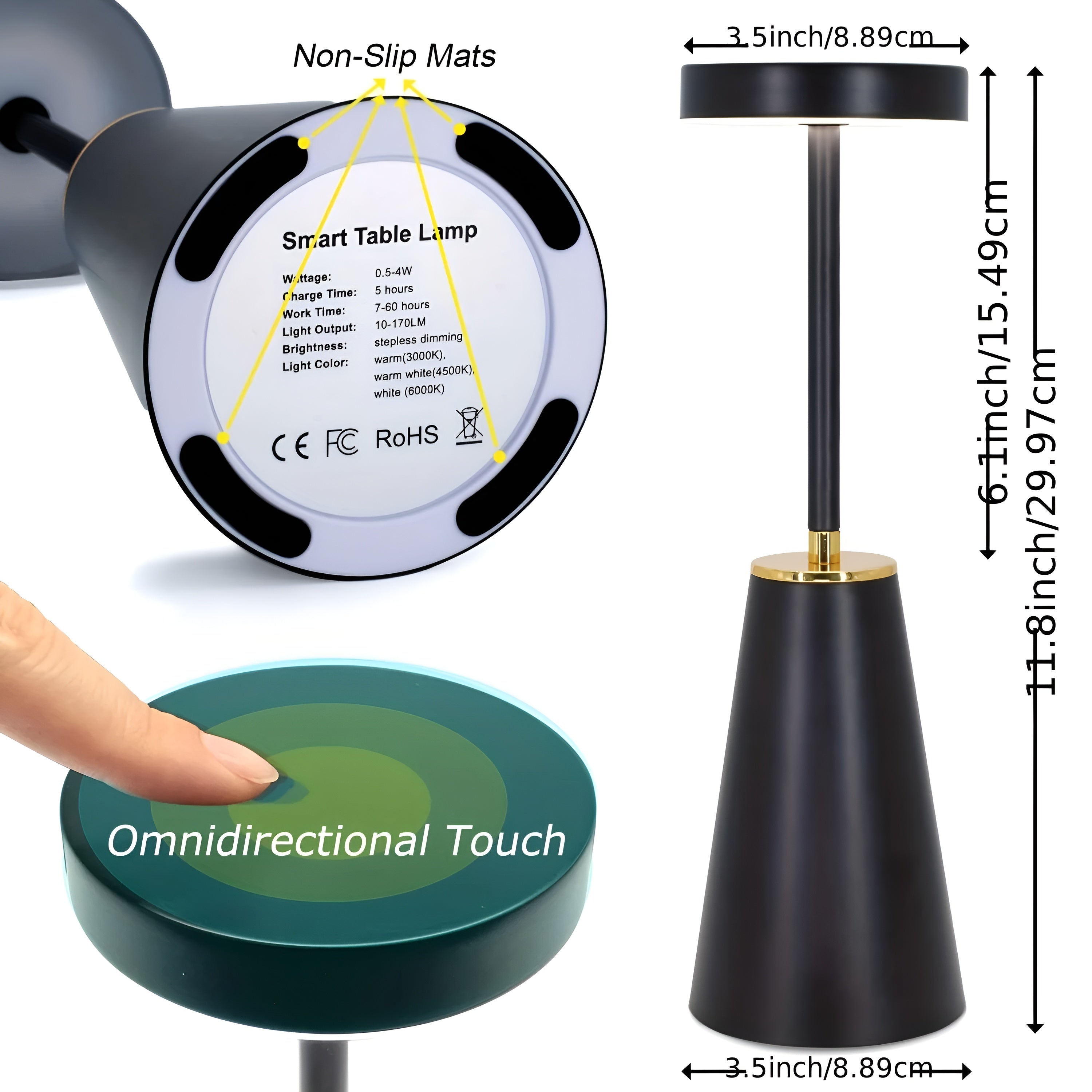 Sleek Lamp | Trådløs oppladbar bordlampe
