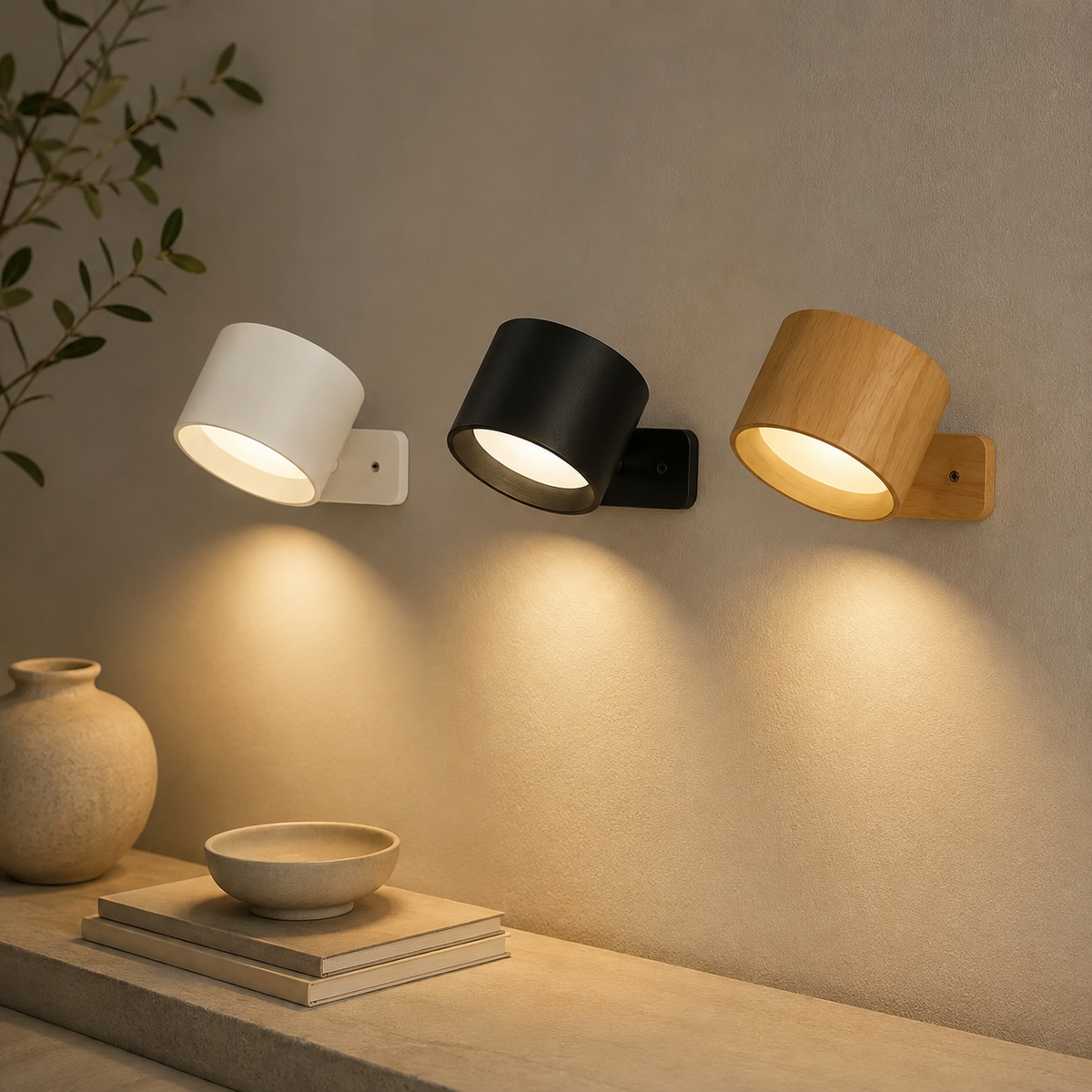 Magnetisk oppladbar vegglampe | Justerbar trådløs design
