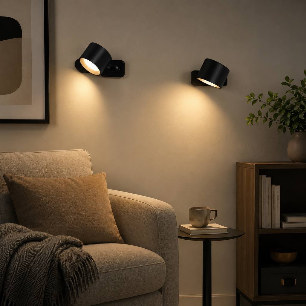 Magnetisk oppladbar vegglampe | Justerbar trådløs design