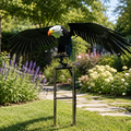 Outdoor garden bird decoration with wing movement