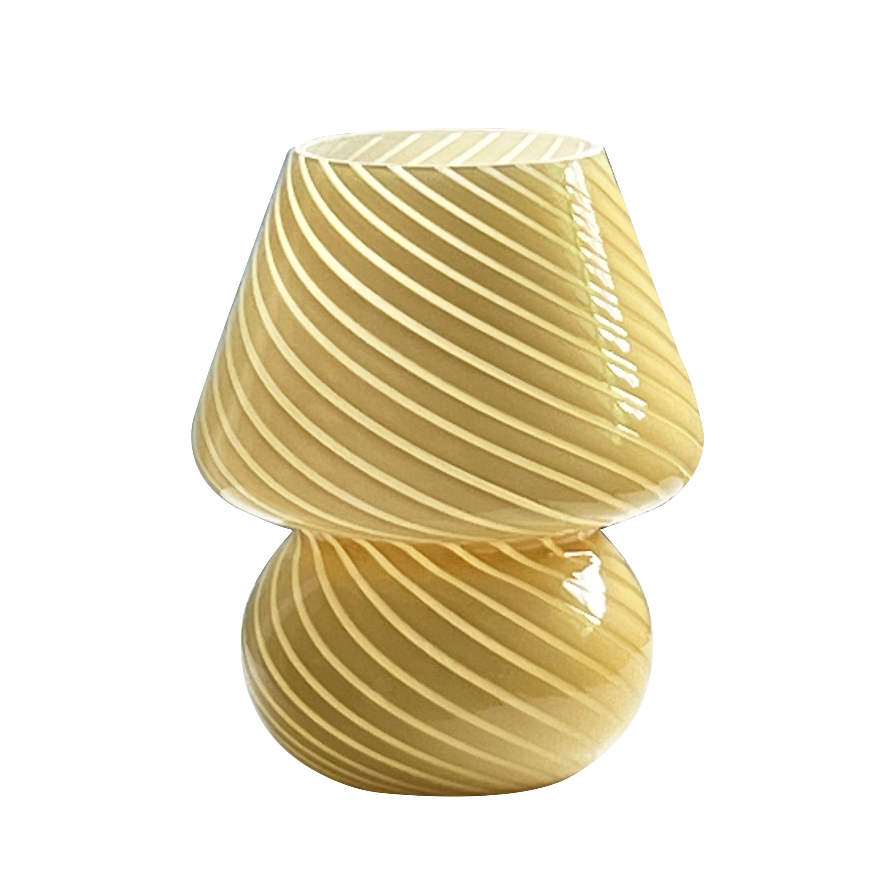Glassoppbordlampe i Murano-stil | USB-dimbar bordlampe