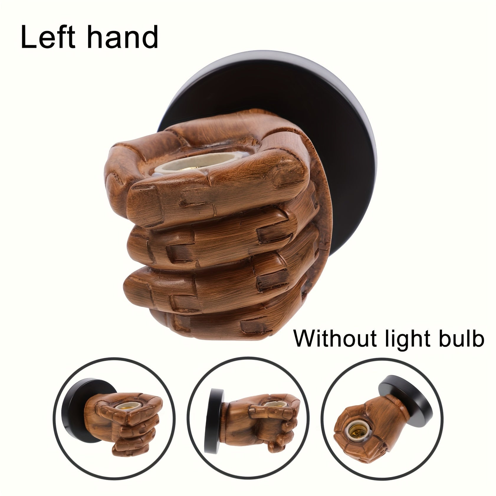 Industriell håndformet vegglampe | E26 veggarmatur i resin