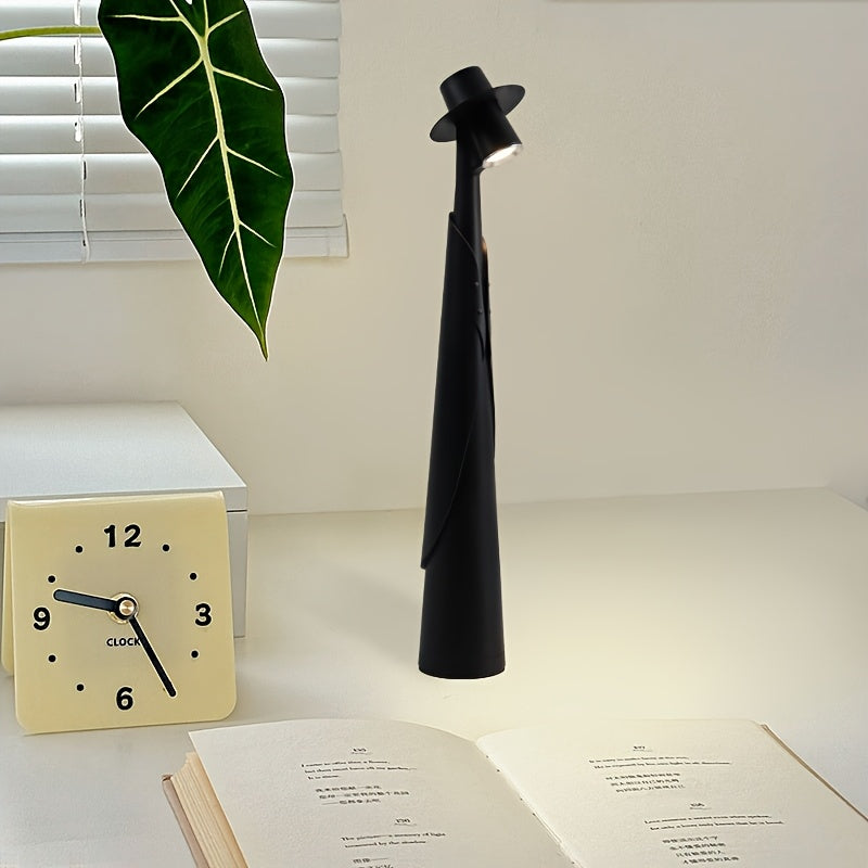 Moderne oppladbar LED-hattlampe | Kreativ berøringsstyrt skrivebordslampe