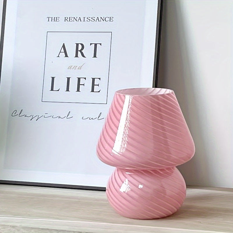 Glassoppbordlampe i Murano-stil | USB-dimbar bordlampe