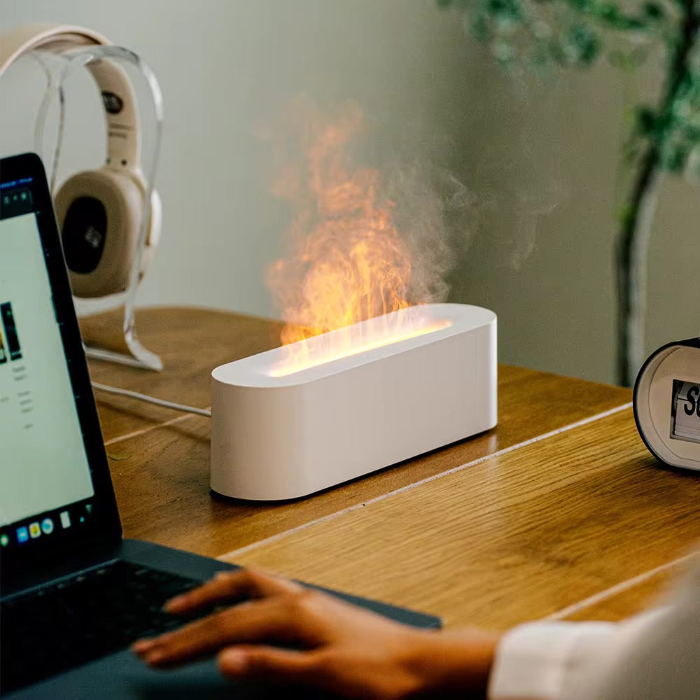 Fargeskiftende luftfukterlampe | Med timer og nattlys-diffusor