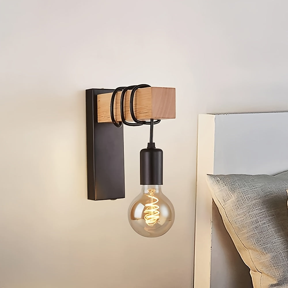 Moderne industriell vegglampe | E27-sokkel og metallfinish