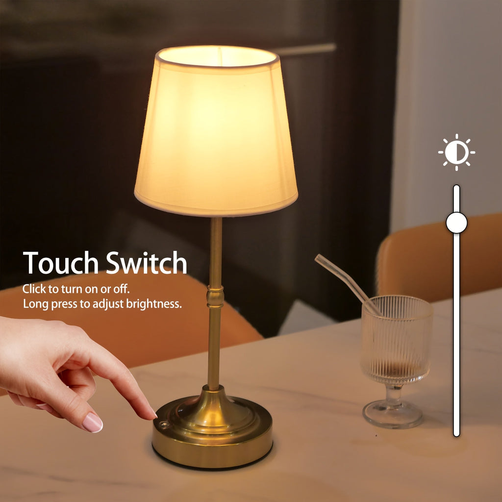 Dimbar ledningsfri bordlampe | USB-oppladbar