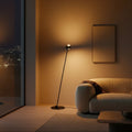 Gulvlampe med to lyskilder | Moderne buet design