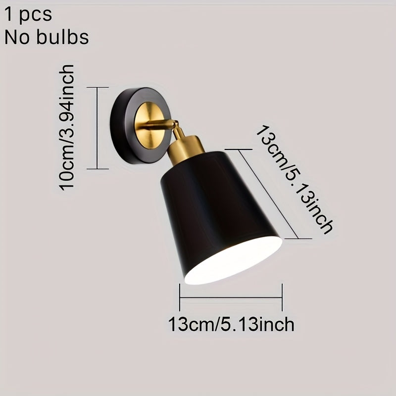 Moderne metallvegglampe | Justerbar lampe for soverom og stue
