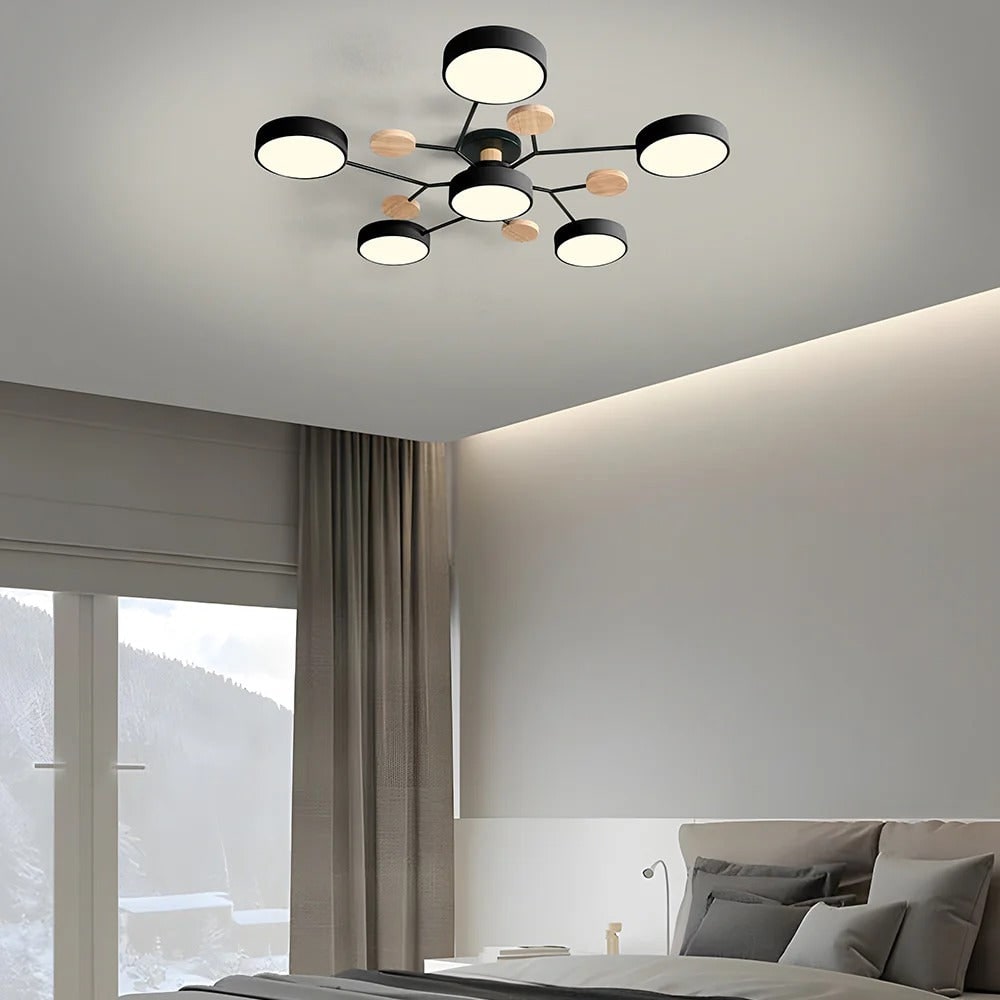 Energieffektiv taklysekrone | Halvinnfelt LED
