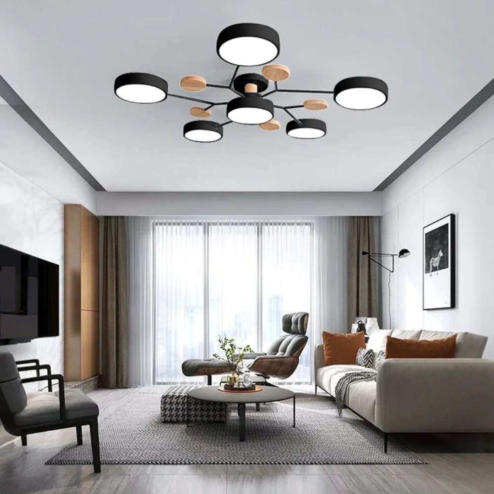 Energieffektiv taklysekrone | Halvinnfelt LED
