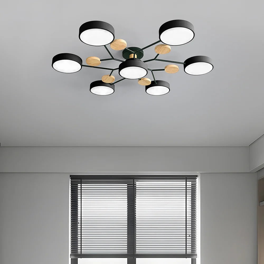 Energieffektiv taklysekrone | Halvinnfelt LED