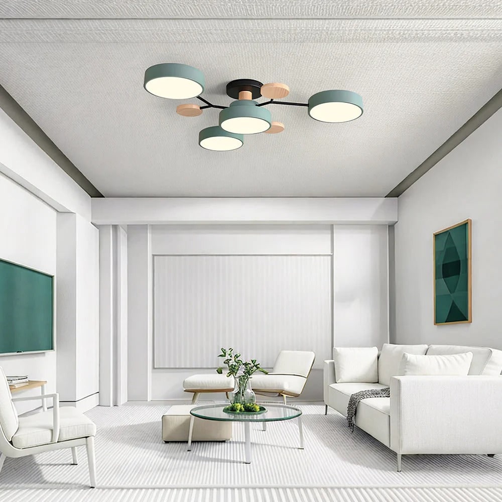 Energieffektiv taklysekrone | Halvinnfelt LED