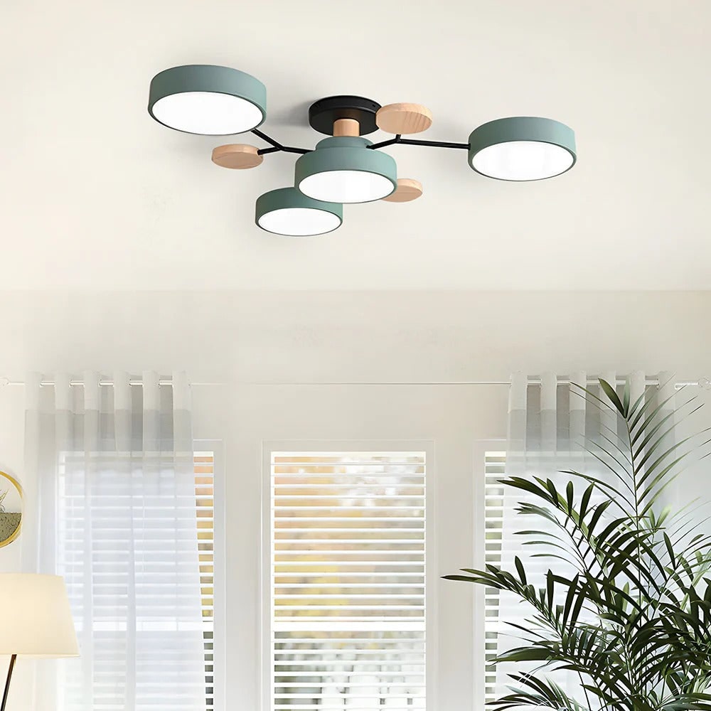 Energieffektiv taklysekrone | Halvinnfelt LED