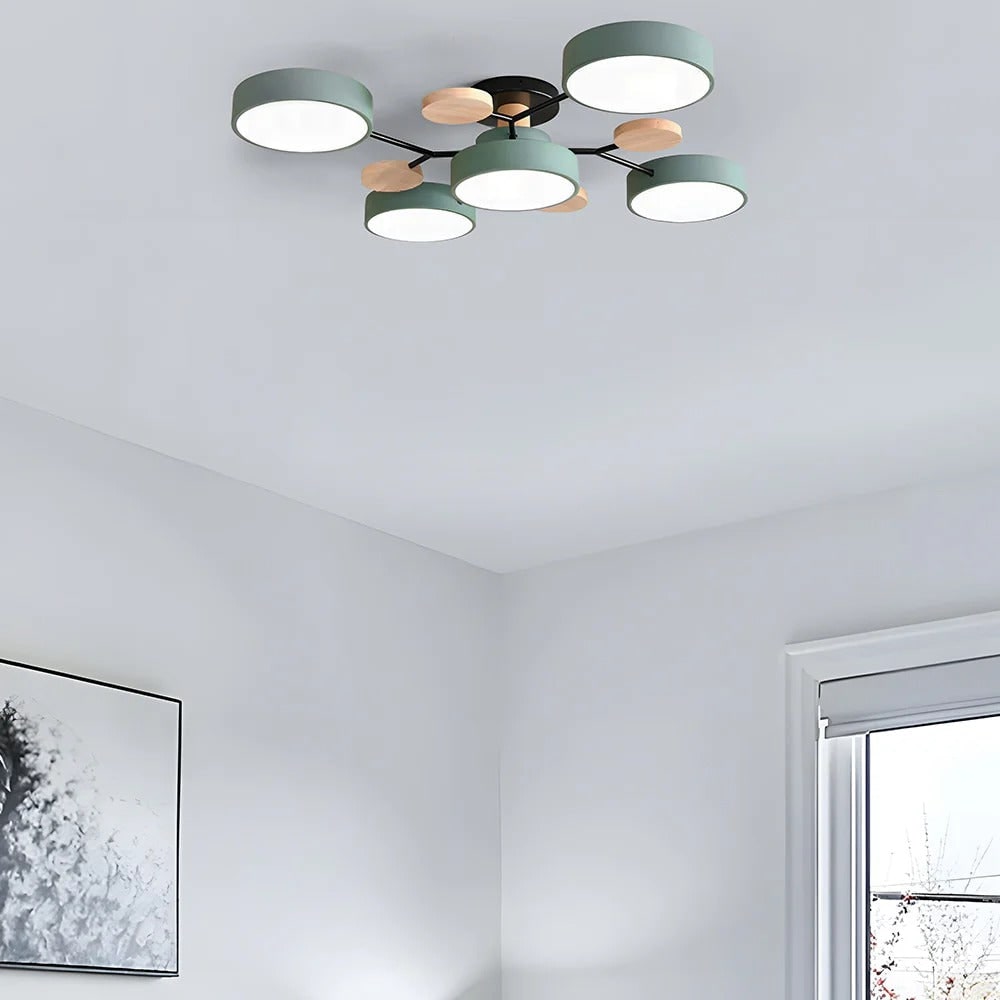 Energieffektiv taklysekrone | Halvinnfelt LED