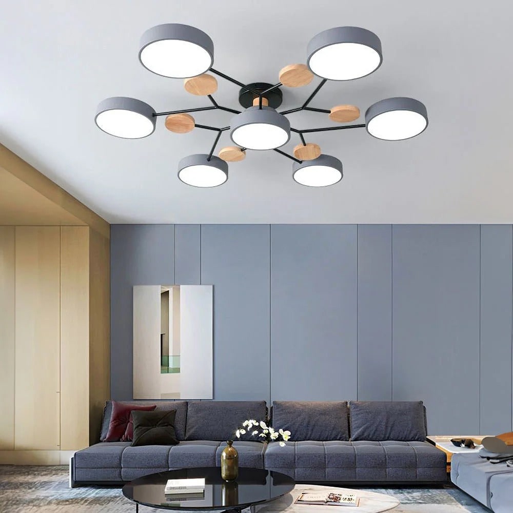 Energieffektiv taklysekrone | Halvinnfelt LED