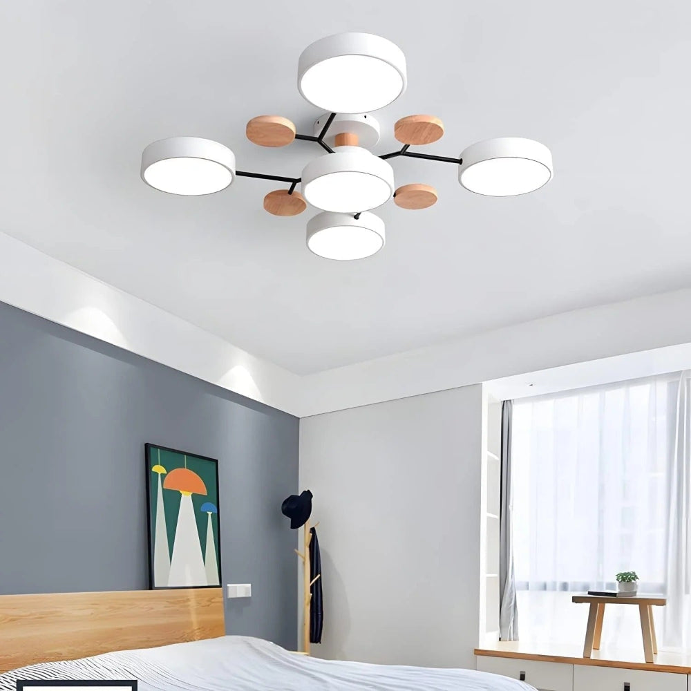 Energieffektiv taklysekrone | Halvinnfelt LED