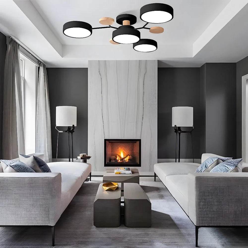 Energieffektiv taklysekrone | Halvinnfelt LED