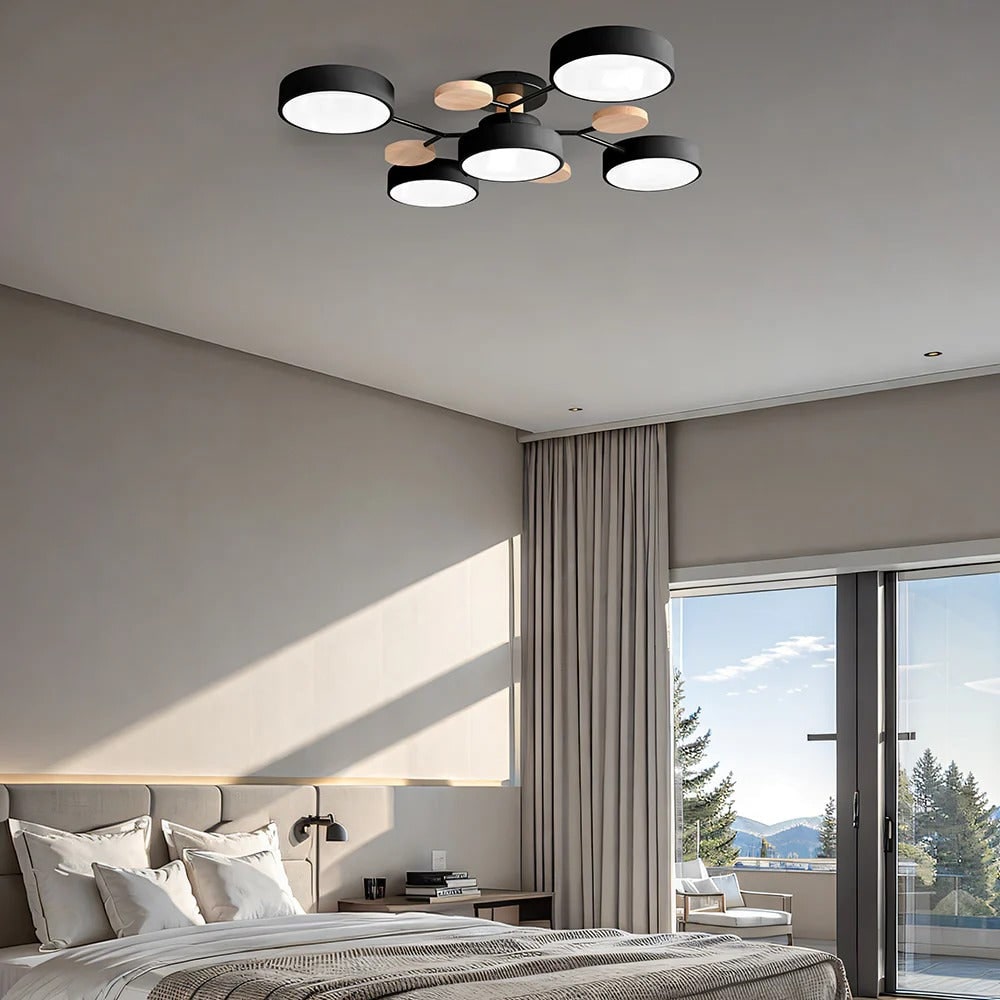 Energieffektiv taklysekrone | Halvinnfelt LED