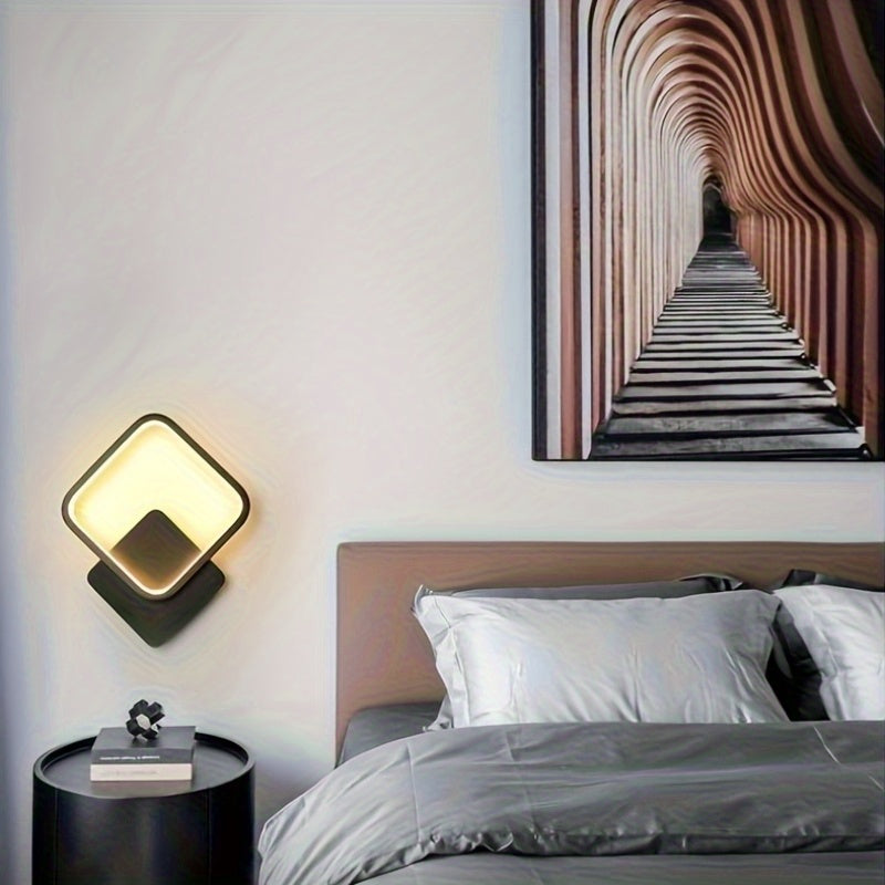 Moderne kvadratisk LED-vegglampe | Minimalistisk geometrisk armatur