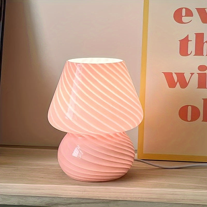 Glassoppbordlampe i Murano-stil | USB-dimbar bordlampe
