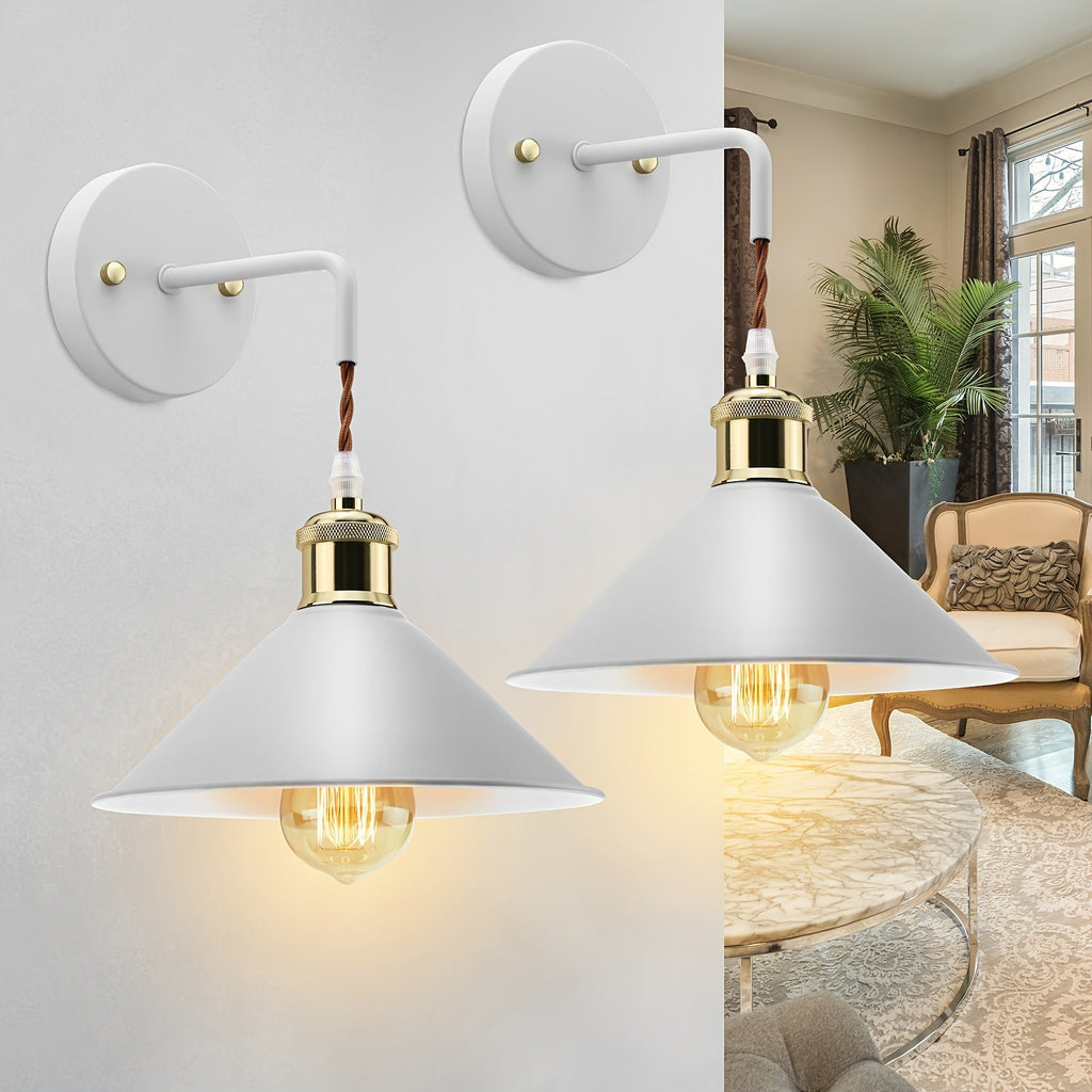 Moderne vegglampe i metall | Industriell vegglampearmatur i oljet finish