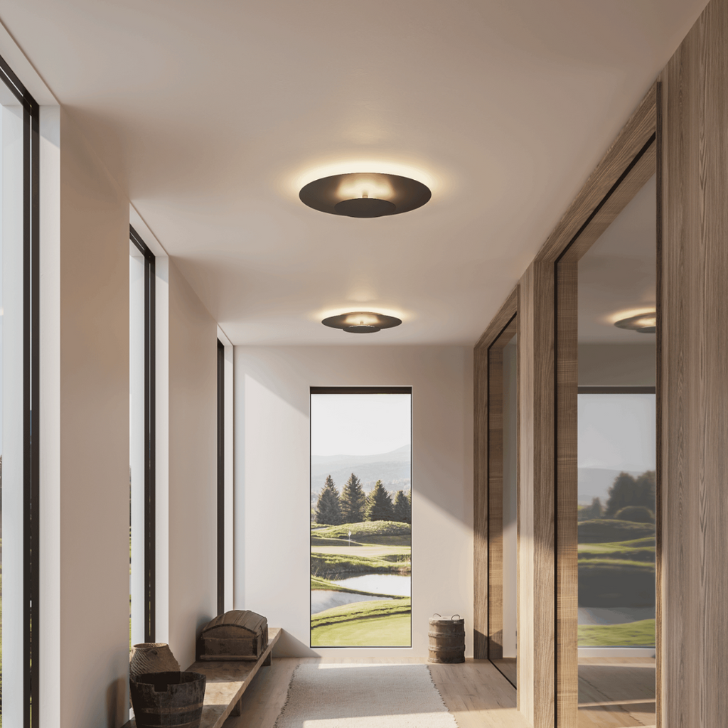 Innfelt LED-taklampe | Moderne rundt slankt panel