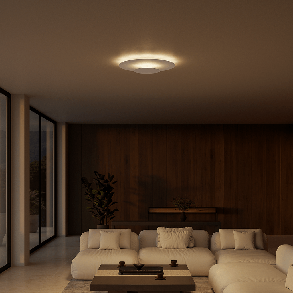 Innfelt LED-taklampe | Moderne rundt slankt panel