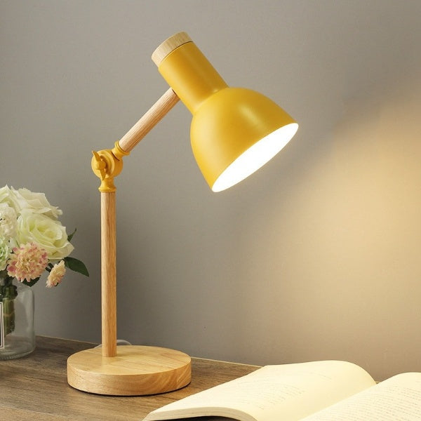 Nordisk LED-skrivebordslampe i tre | Skandinavisk minimalistisk belysning