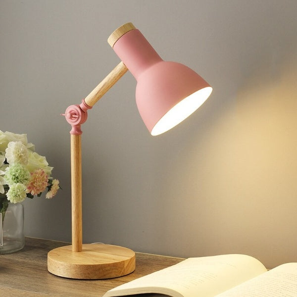 Nordisk LED-skrivebordslampe i tre | Skandinavisk minimalistisk belysning