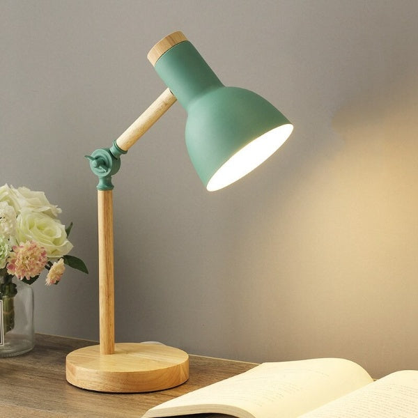 Nordisk LED-skrivebordslampe i tre | Skandinavisk minimalistisk belysning