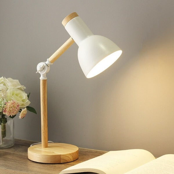 Nordisk LED-skrivebordslampe i tre | Skandinavisk minimalistisk belysning